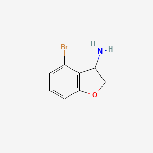 molecular formula C8H8BrNO B6306228 4-Bromo-2,3-dihydro-benzofuran-3-ylamine CAS No. 1337405-95-4