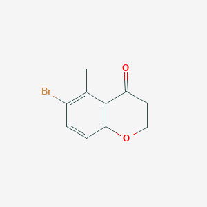 molecular formula C10H9BrO2 B6306307 6-Bromo-5-methylchroman-4-one CAS No. 1337838-55-7
