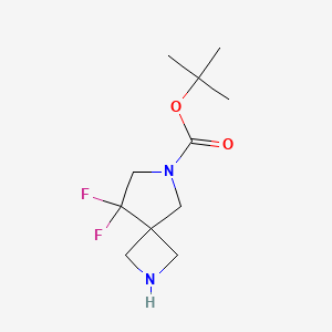 molecular formula C11H18F2N2O2 B6306330 tert-Butyl 8,8-difluoro-2,6-diazaspiro[3.4]octane-6-carboxylate CAS No. 1251000-89-1