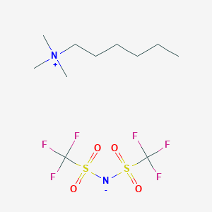 molecular formula C11H22F6N2O4S2 B6306484 N-Trimethyl-N-hexylammonium bis(trifluoromethanesulfonyl)imide CAS No. 210230-43-6