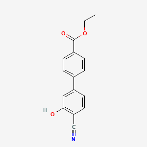 B6306622 2-Cyano-5-(4-ethoxycarbonylphenyl)phenol, 95% CAS No. 288067-36-7