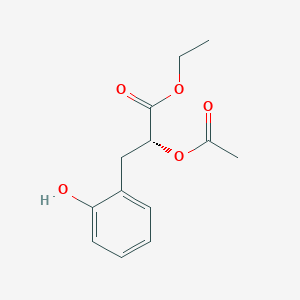 molecular formula C13H16O5 B6306633 Ethyl (2R)-2-acetoxy-3-(2-hydroxyphenyl)propanoate 