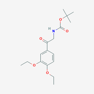 molecular formula C17H25NO5 B6306712 Tert-butyl (2-(3,4-diethoxyphenyl)-2-oxoethyl)carbamate CAS No. 2022008-81-5