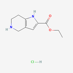 molecular formula C10H15ClN2O2 B6306777 ethyl 4,5,6,7-tetrahydro-1H-pyrrolo[3,2-c]pyridine-2-carboxylate;hydrochloride CAS No. 2504201-65-2