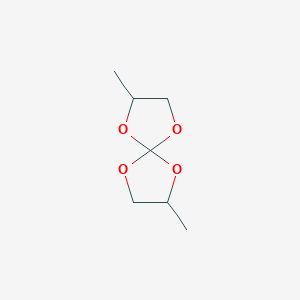 molecular formula C7H12O4 B6306935 2,7-Dimethyl-1,4,6,9-tetraoxaspiro[4.4]nonane CAS No. 24472-00-2