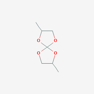 molecular formula C7H12O4 B6306935 2,7-Dimethyl-1,4,6,9-tetraoxaspiro[4,4]nonane, 98% CAS No. 24472-00-2