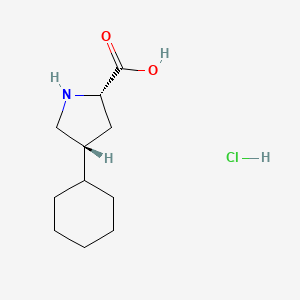 molecular formula C11H20ClNO2 B6306999 L-Proline, 4-cyclohexyl-, hydrochloride, cis- CAS No. 82087-68-1