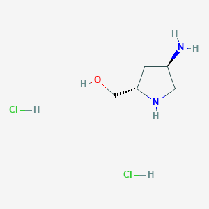 ((2S,4R)-4-Aminopyrrolidin-2-yl)methanol dihydrochloride