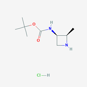 t-Butyl N-[cis-2-methylazetidin-3-yl]carbamate hydrochloride