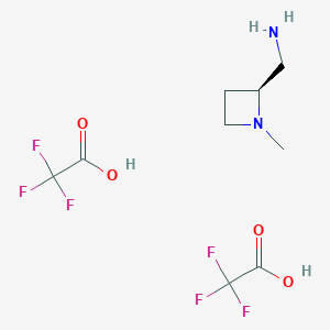 molecular formula C9H14F6N2O4 B6307181 [(2S)-1-Methylazetidin-2-yl]methanamine bis(trifluoroacetic acid) CAS No. 2007919-76-6