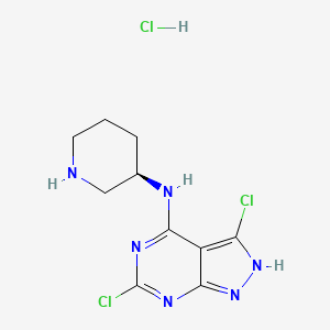 (3R)-N-{3,6-Dichloro-1H-pyrazolo[3,4-d]pyrimidin-4-ylpiperidin-3-amine HCl