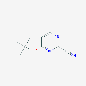 molecular formula C9H11N3O B6307319 4-tert-Butoxy-pyrimidine-2-carbonitrile CAS No. 1864926-96-4