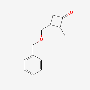 molecular formula C13H16O2 B6307355 3-[(Benzyloxy)methyl]-2-methylcyclobutan-1-one CAS No. 2168278-98-4