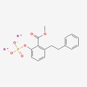 molecular formula C16H15K2O6P B6307374 dipotassium;[2-methoxycarbonyl-3-(2-phenylethyl)phenyl] phosphate CAS No. 1215458-81-3