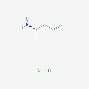 molecular formula C5H12ClN B6307379 (S)-Pent-4-en-2-amine hydrochloride CAS No. 1416242-38-0