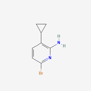 molecular formula C8H9BrN2 B6307488 6-Bromo-3-cyclopropylpyridin-2-amine CAS No. 2086189-57-1