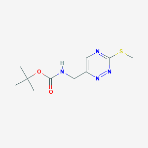 molecular formula C10H16N4O2S B6307517 N-Boc-1-[3-(Methylthio)-1,2,4-triazin-6-yl]methylamine CAS No. 2081124-51-6