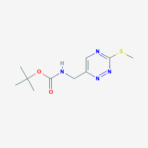 N-Boc-1-[3-(Methylthio)-1,2,4-triazin-6-yl]methylamine