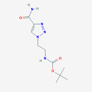 molecular formula C10H17N5O3 B6307568 tert-butyl N-[2-(4-carbamoyl-1H-1,2,3-triazol-1-yl)ethyl]carbamate CAS No. 2166909-18-6