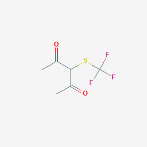 molecular formula C6H7F3O2S B6307586 3-Trifluoromethylsulfanyl-pentane-2,4-dione CAS No. 42105-34-0