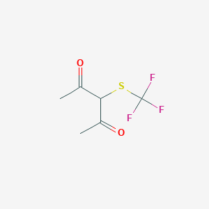 molecular formula C6H7F3O2S B6307586 3-三氟甲基硫代-2,4-戊二酮；98% CAS No. 42105-34-0