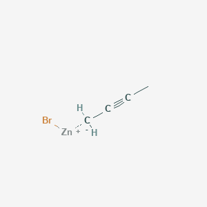 molecular formula C4H5BrZn B6307695 But-2-ynylzinc bromide CAS No. 32747-56-1