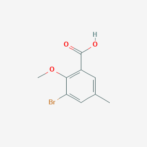 molecular formula C9H9BrO3 B6307742 3-Bromo-2-methoxy-5-methylbenzoic acid CAS No. 73469-58-6