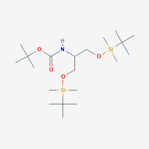 molecular formula C20H45NO4Si2 B6307799 tert-Butyl 2,2,3,3,9,9,10,10-octamethyl-4,8-dioxa-3,9-disilaundecan-6-ylcarbamate CAS No. 1951440-94-0