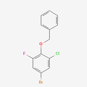 molecular formula C13H9BrClFO B6307814 2-(Benzyloxy)-5-bromo-1-chloro-3-fluorobenzene CAS No. 1881293-72-6