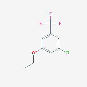 molecular formula C9H8ClF3O B6307856 1-Chloro-3-ethoxy-5-(trifluoromethyl)benzene CAS No. 1881332-01-9