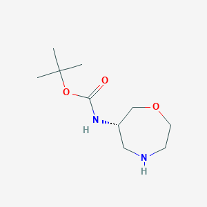 molecular formula C10H20N2O3 B6307963 tert-butyl N-[(6S)-1,4-oxazepan-6-yl]carbamate CAS No. 2306247-11-8