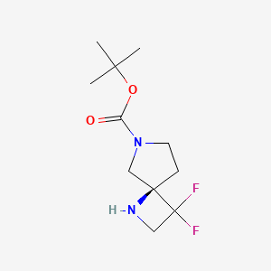molecular formula C11H18F2N2O2 B6307983 tert-Butyl (4R)-3,3-difluoro-1,6-diazaspiro[3.4]octane-6-carboxylate CAS No. 2166191-89-3