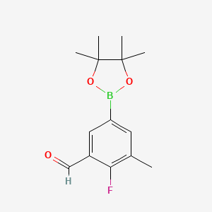 molecular formula C14H18BFO3 B6308222 4-Fluoro-3-formyl-5-methylphenylboronic acid pinacol ester CAS No. 2121513-83-3