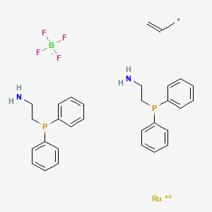 molecular formula C31H37BF4N2P2Ru+ B6308304 Allylbis(2-aminoethyldiphenylphosphino)ruthenium(II) tetrafluoroborate CAS No. 1352633-94-3