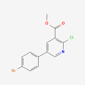 molecular formula C13H9BrClNO2 B6308343 Methyl 2-chloro-5-(4-bromophenyl)nicotinate CAS No. 1229627-18-2