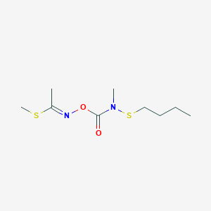 molecular formula C9H18N2O2S2 B6308391 methyl (1E)-N-[butylsulfanyl(methyl)carbamoyl]oxyethanimidothioate CAS No. 206353-02-8