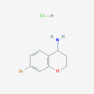 molecular formula C9H11BrClNO B6308420 7-Bromochroman-4-amine hydrochloride CAS No. 2307737-83-1