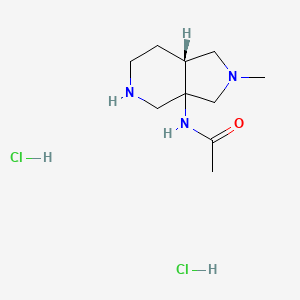 molecular formula C10H21Cl2N3O B6308470 N-[(7aR)-2-methyl-3,4,5,6,7,7a-hexahydro-1H-pyrrolo[3,4-c]pyridin-3a-yl]acetamide;dihydrochloride CAS No. 2301848-37-1