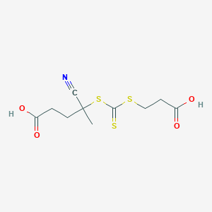 molecular formula C10H13NO4S3 B6308537 4-((((2-Carboxyethyl)thio)carbonothioyl)thio)-4-cyanopentanoic acid CAS No. 2055041-03-5