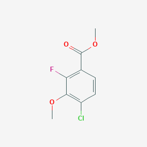 molecular formula C9H8ClFO3 B6308703 Methyl 4-chloro-2-fluoro-3-methoxybenzoate CAS No. 1993479-28-9