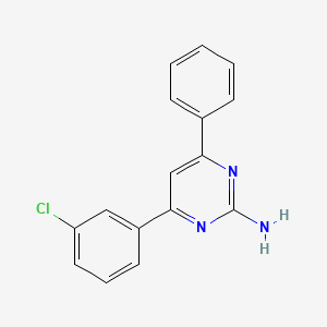 molecular formula C16H12ClN3 B6308868 4-(3-Chlorophenyl)-6-phenylpyrimidin-2-amine CAS No. 59807-17-9