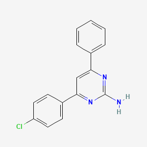 molecular formula C16H12ClN3 B6308869 4-(4-Chlorophenyl)-6-phenylpyrimidin-2-amine CAS No. 59807-18-0