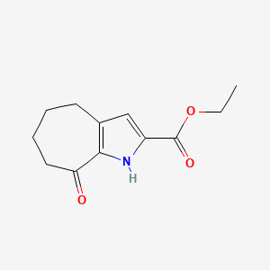 molecular formula C12H15NO3 B6308901 Ethyl 8-oxo-1,4,5,6,7,8-hexahydrocyclohepta[b]pyrrole-2-carboxylate CAS No. 1979149-35-3