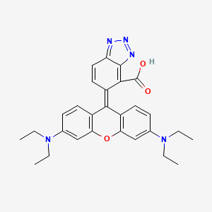 molecular formula C28H29N5O3 B6309138 Xanthylium, 9-(7-carboxy-1H-benzotriazol-6-yl)-3,6-bis(diethylamino)-, inner salt CAS No. 261351-46-6