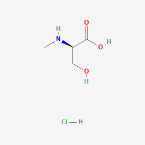 molecular formula C4H10ClNO3 B6309171 N-Me-D-Ser-OH.HCl CAS No. 2044710-40-7