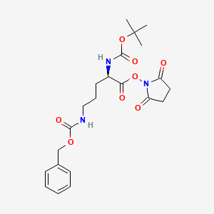 molecular formula C22H29N3O8 B6309196 Boc-D-Orn(Z)-Osu CAS No. 57225-26-0
