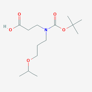 3-{[(t-Butoxy)carbonyl][3-(propan-2-yloxy)propyl]amino}propanoic acid