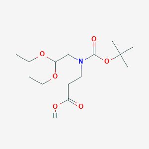 3-{[(t-Butoxy)carbonyl](2,2-diethoxyethyl)amino}propanoic acid