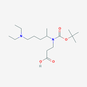 3-{[(t-Butoxy)carbonyl][5-(diethylamino)pentan-2-yl]amino}propanoic acid