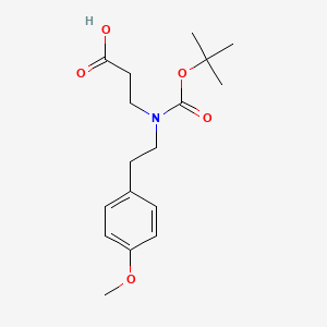 molecular formula C17H25NO5 B6309232 3-{[(Tert-butoxy)carbonyl][2-(4-methoxyphenyl)ethyl]amino}propanoic acid CAS No. 2108964-80-1